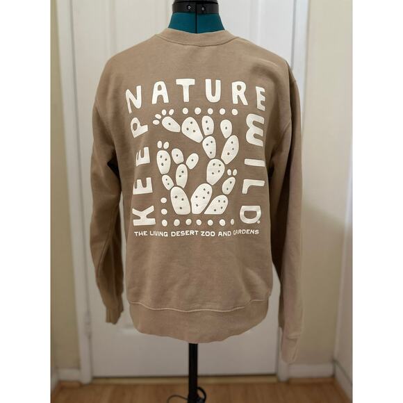 Independent Trading Company Tops - New W/ Imperf. The Living Desert Zoo Sz S Keep Nature Wild Fleece $65 Sweatshirt